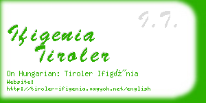 ifigenia tiroler business card